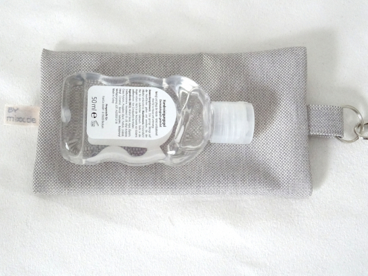 Täschchen ORANGE Outdoorstoff, mit Zipper LILA violett, TaTüTa Inhalator Kosmetik wetbag, by BuntMixxDESIGN